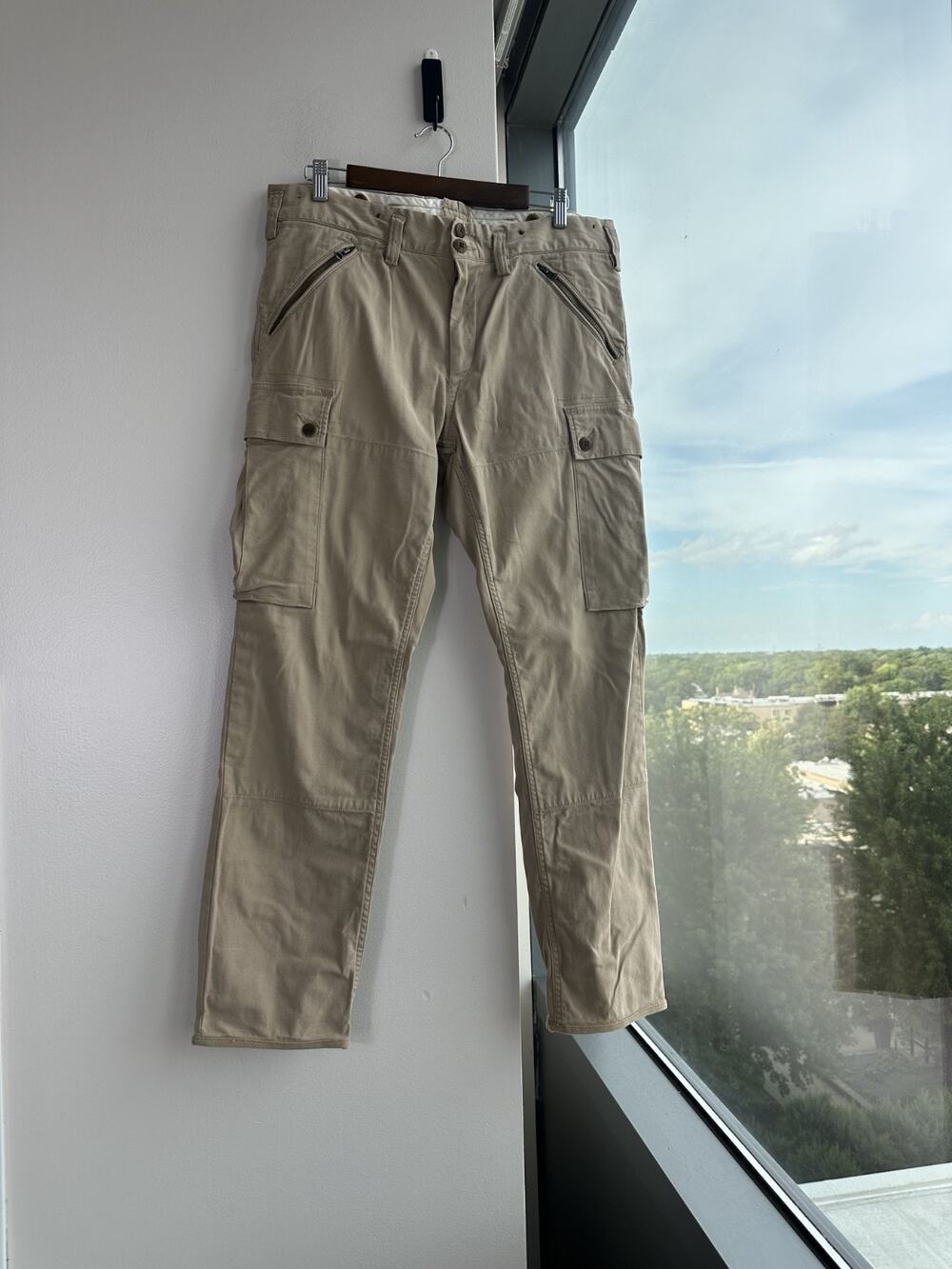 Polo Ralph Lauren Pants Khaki RLX Surplus Cardo Zip Pockets Military Mens 34/30